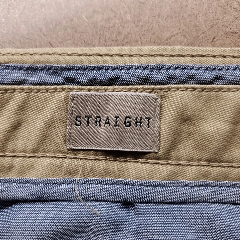 Original Penguin Straight Chino Pants Mens 34x32 Tan Stretch Casual Work Preppy